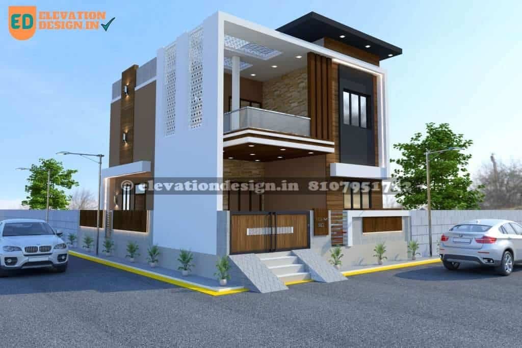 double floor normal house front elevation designs
