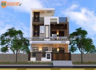 front elevation for 2 floor house