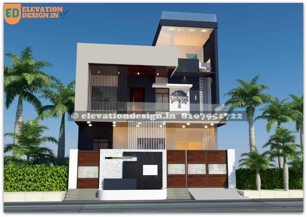 modern duplex house front elevation designs