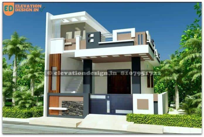 single floor house elevation design