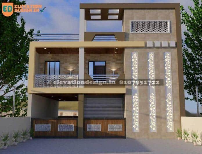 single & double floor house front design indian style