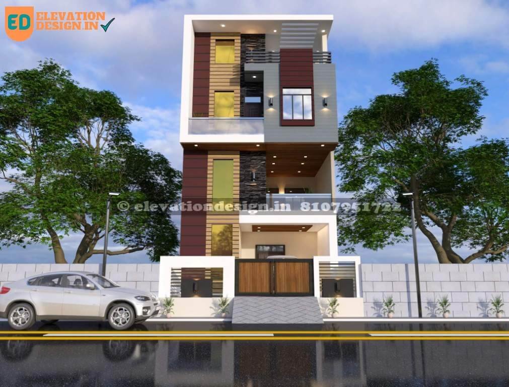 Image of 3 floor latest elevation design