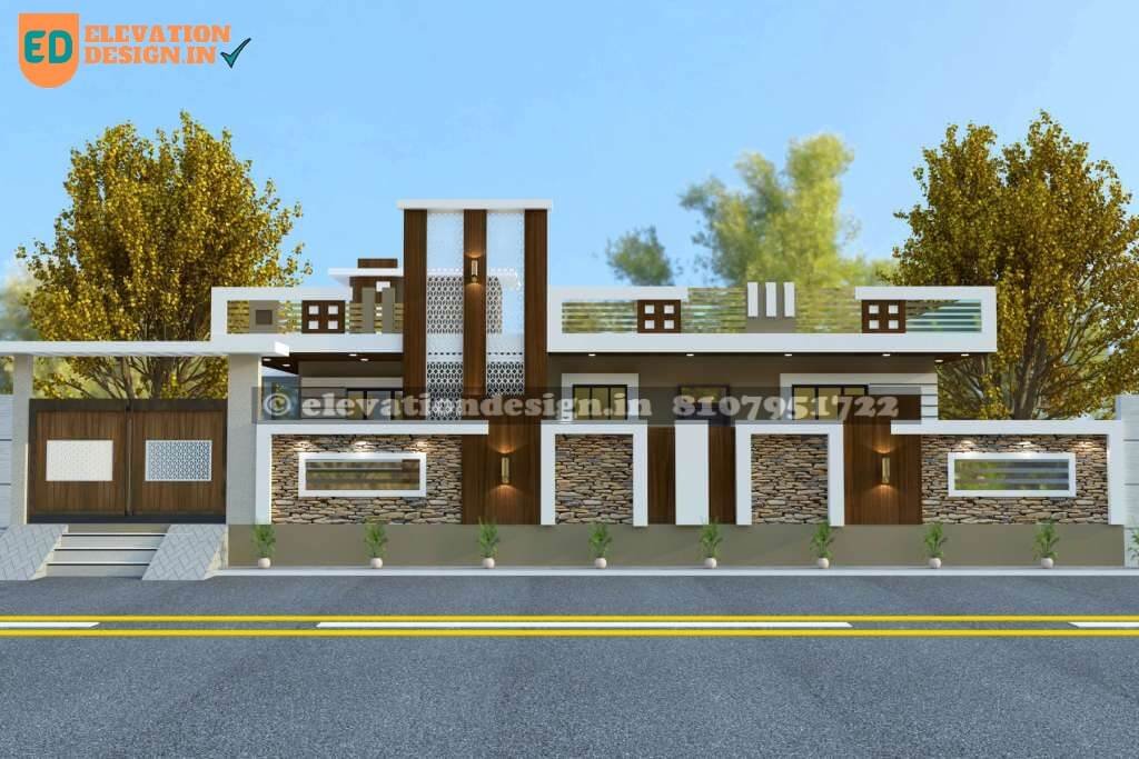 front elevation design single floor