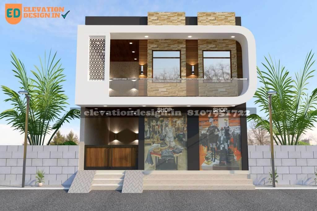 Image of commercial elevation for two floor