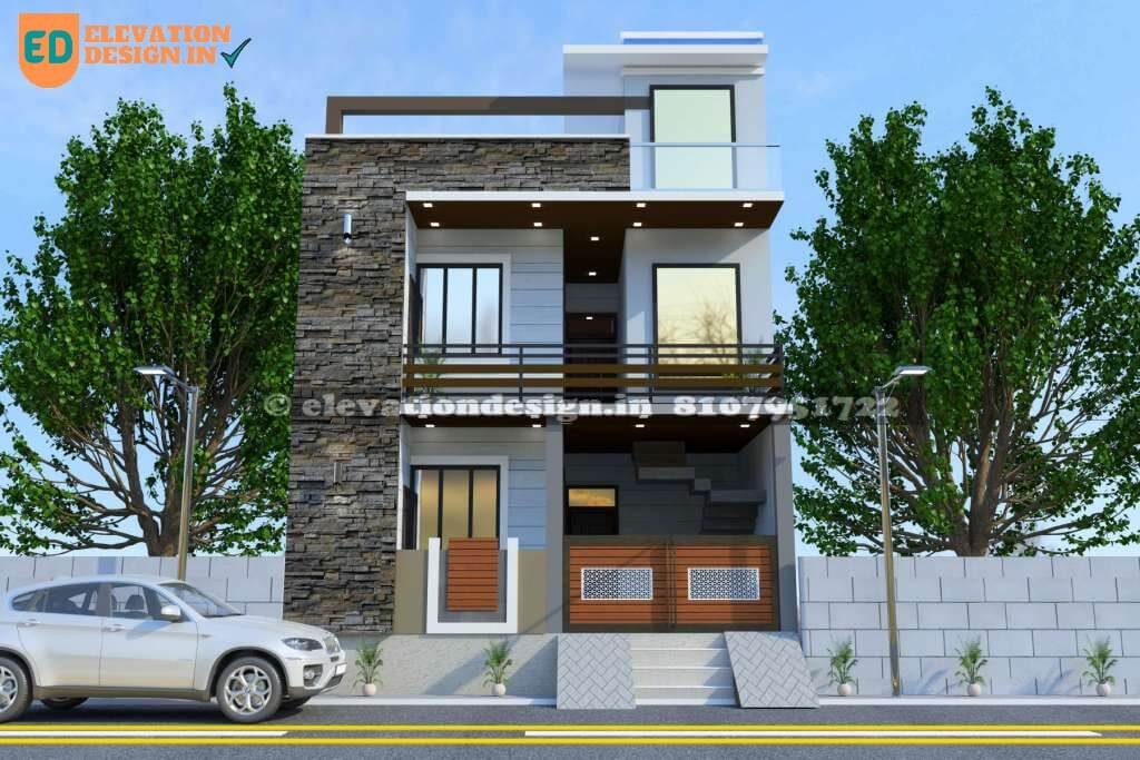 Image of double floor house elevation design