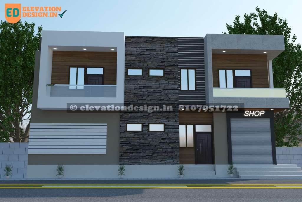 Image of g+1 front elevation design