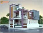 duplex house front elevation