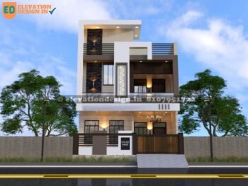 front elevation for 2 floor house