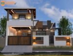 single floor home front design