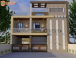 Duplex house front design indian style