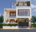 3d elevation g+1 house