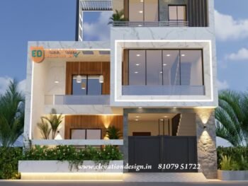 3d elevation g+1 house