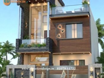 modern 2 floor front elevation