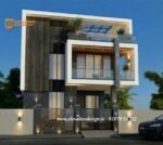 2 floor architecture 3d front elevation