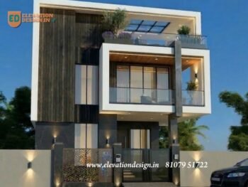 2 floor architecture 3d front elevation