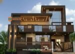 indian double floor house front design