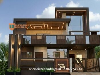 indian double floor house front design