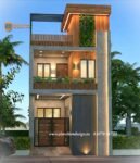 low budget 2 floor house design in village