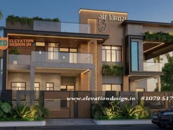 modern 2 floor villa front elevation