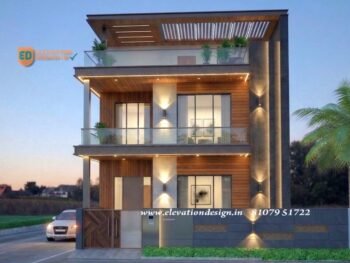 simple front elevation for g+1 house