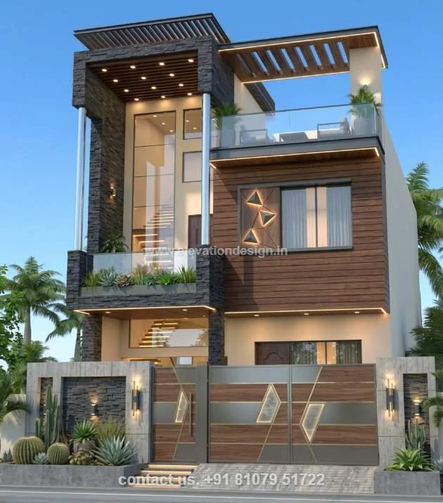 wood finish exterior tiles 2 floor 26 ft