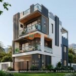 Corner house elevation