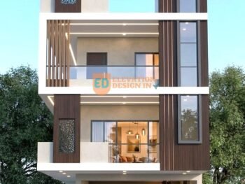 Elegant elevation design for 3 floor