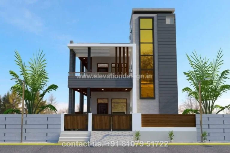 minimalist low budget 2 story elevation 28 ft
