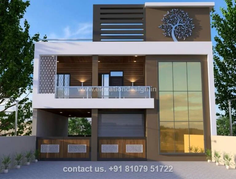 north facing g+1 front elevation 32 ft