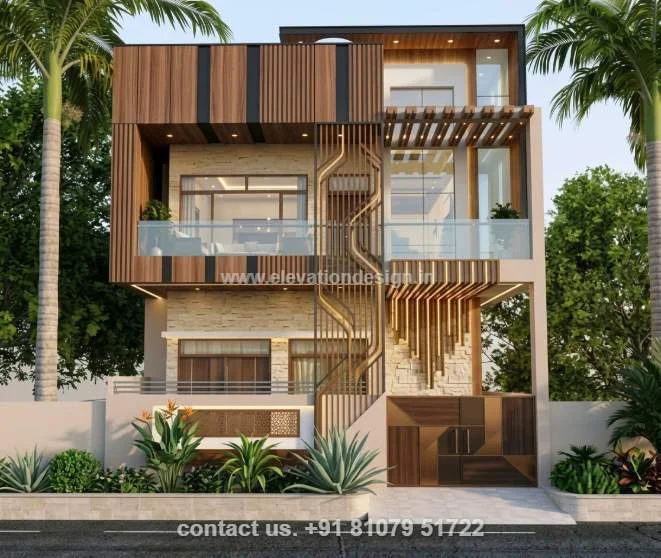 Luxury duplex front design 25 ft