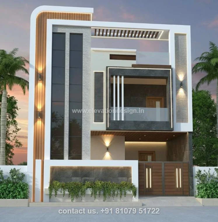 House front design with front section 27 ft