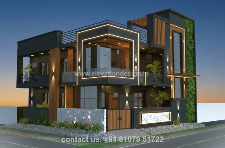 corner plot 2 story elevation 32 ft
