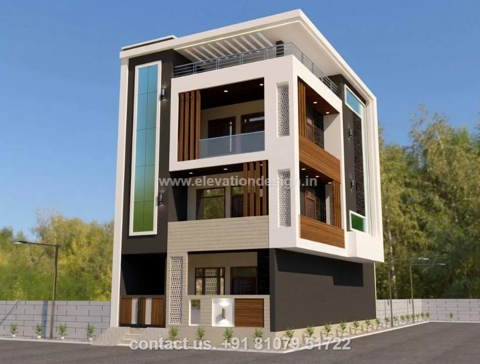 Indian style 3d front section design 25 ft