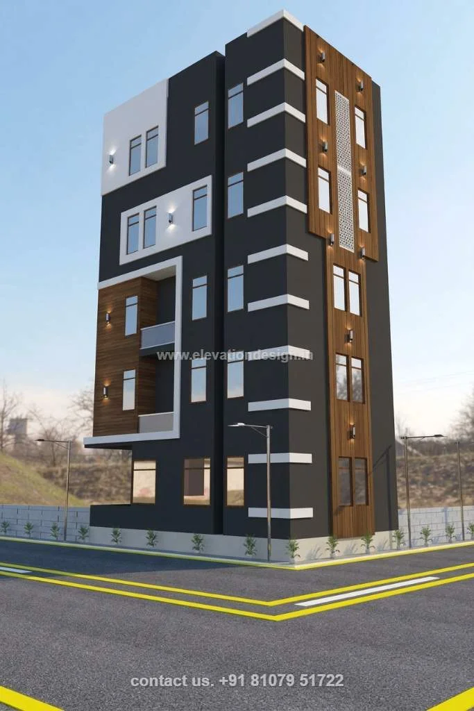 Building modern elevation design 35 ft