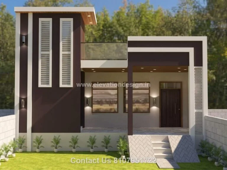 single floor modern front exterior 23 ft
