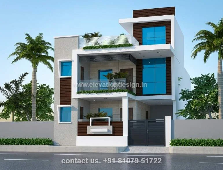 compact double floor home façade 32 ft