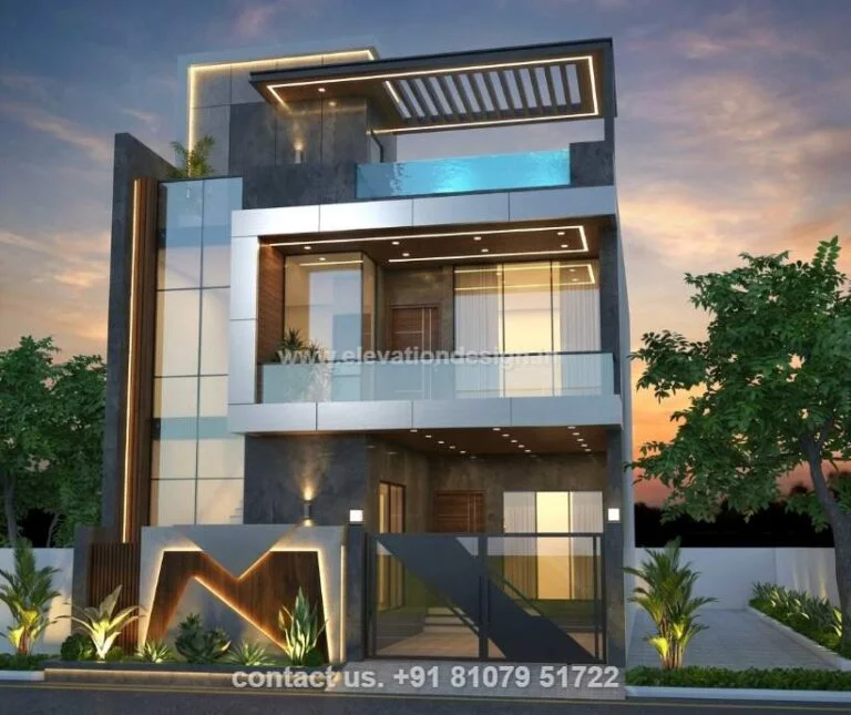 ultra contemporary g+1 façade 25 ft