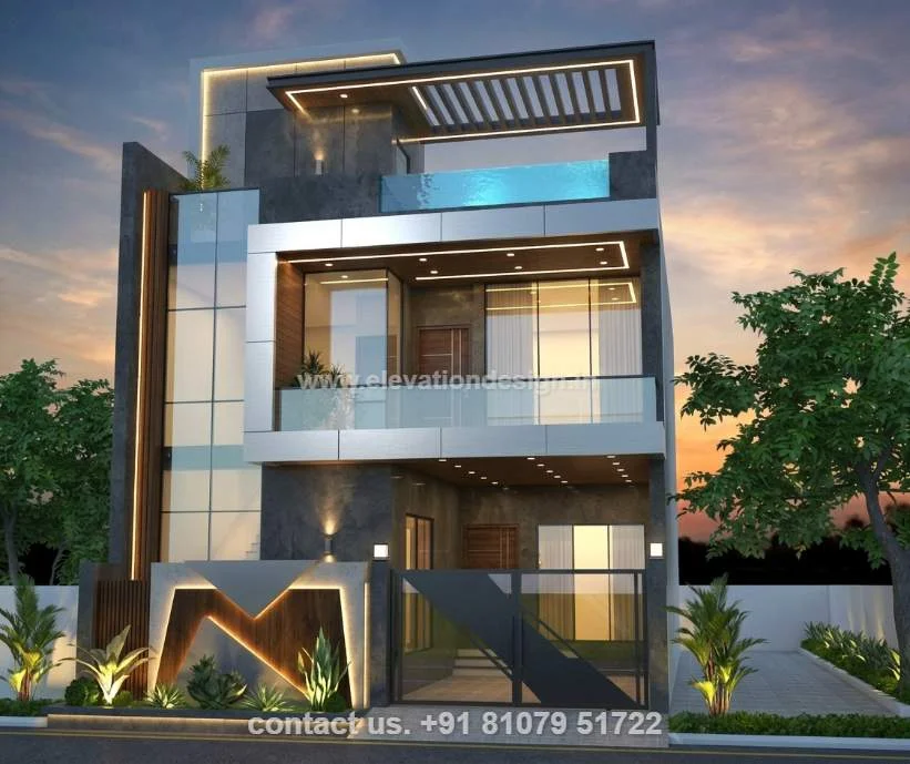 ultra contemporary g+1 façade 25 ft
