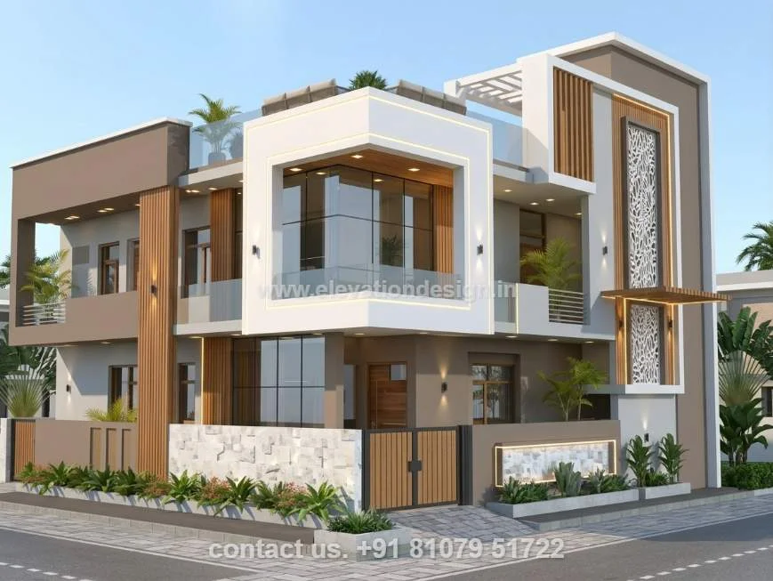 Corner house elevation 35 ft