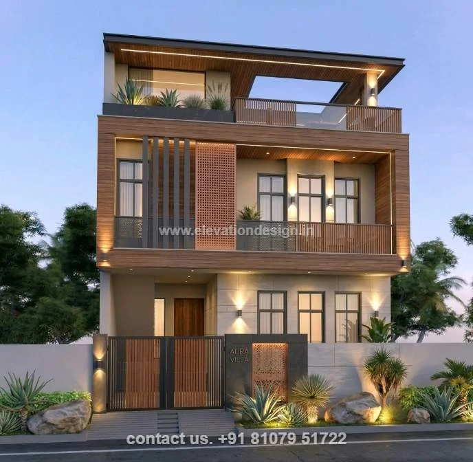 Narrow lot 2-story elevation 28 ft