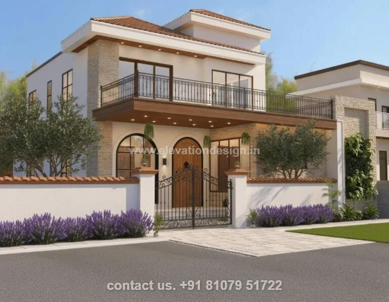 Sloping roof elevation for 2 floors 38 ft