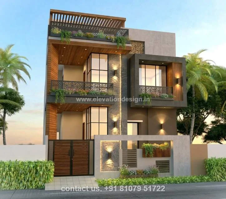 Modern g+1 elevation 26 ft