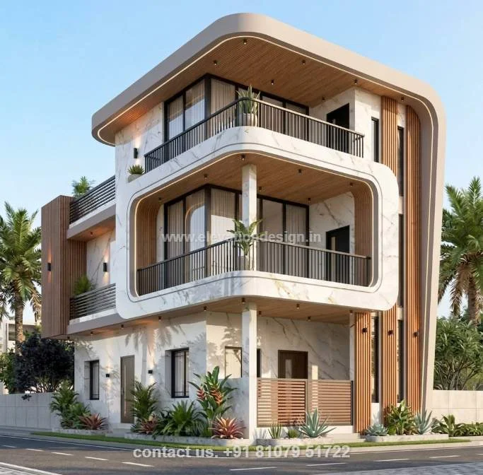 ethnic two storey front design 29 ft