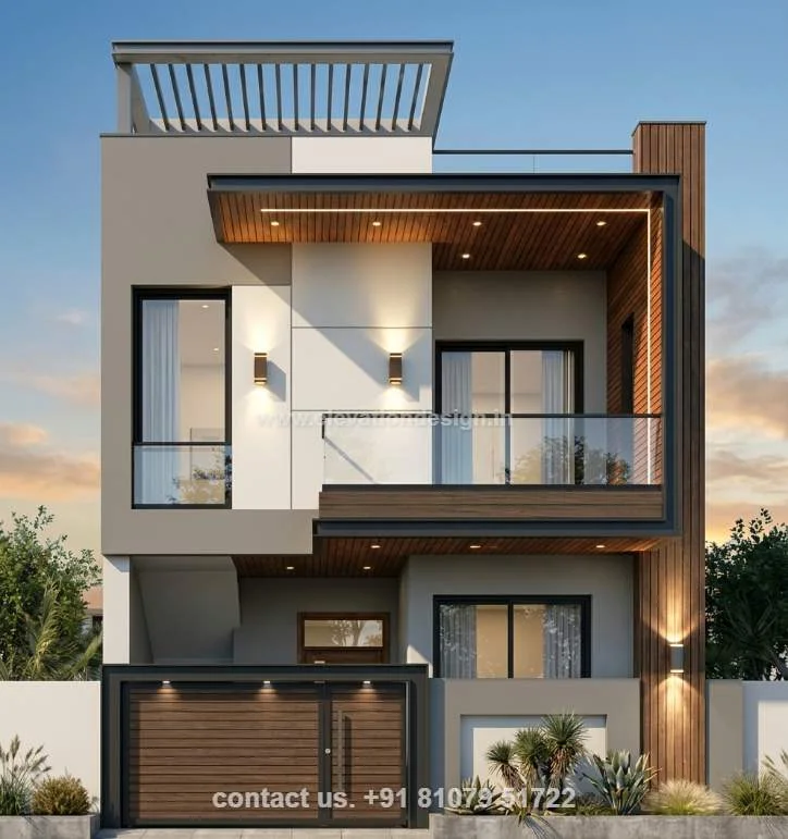 brick texture double floor exterior 22 ft