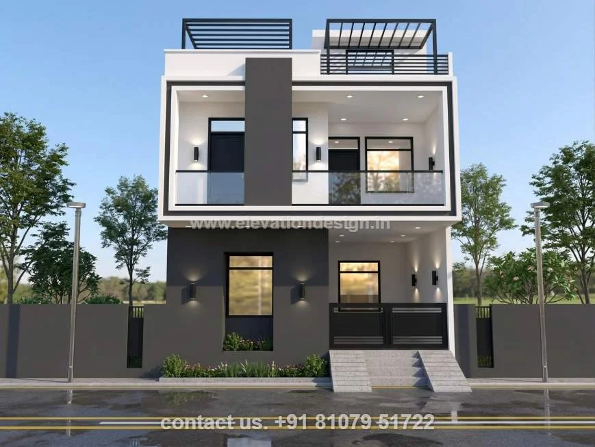 Front elevation designer 23 ft