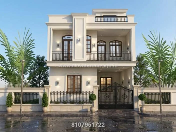 budget friendly g+1 exterior design 22 ft