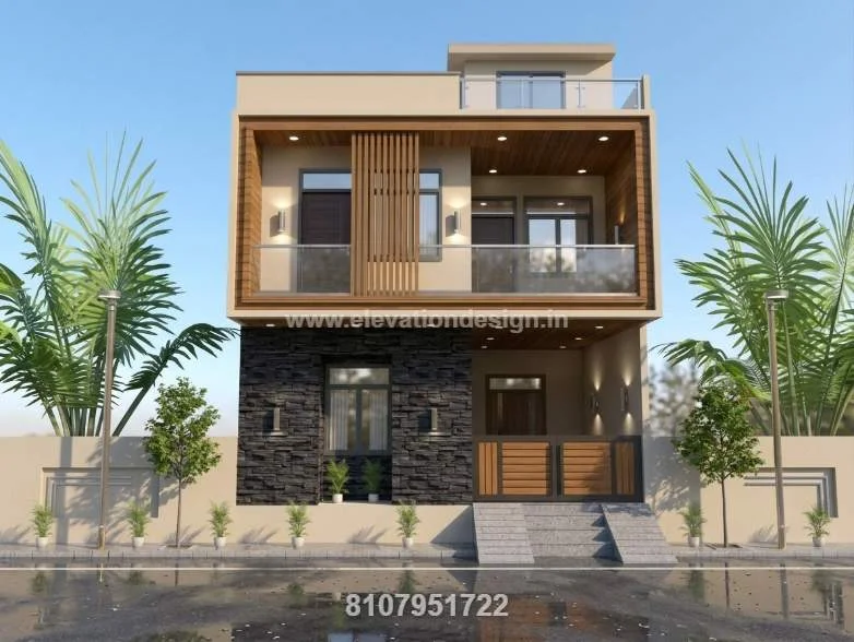 20 ft front double floor elevation