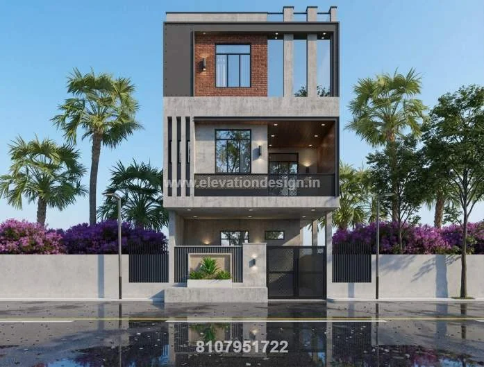 stone cladding double floor design 22 ft