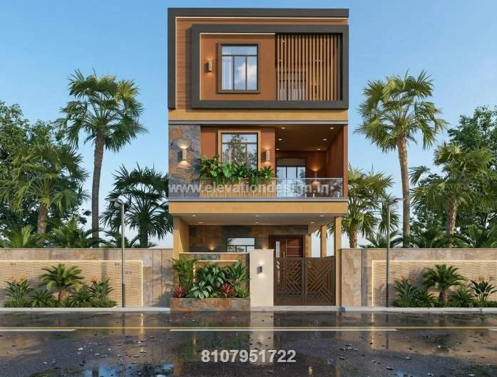 2 floor commercial front design online 30 ft