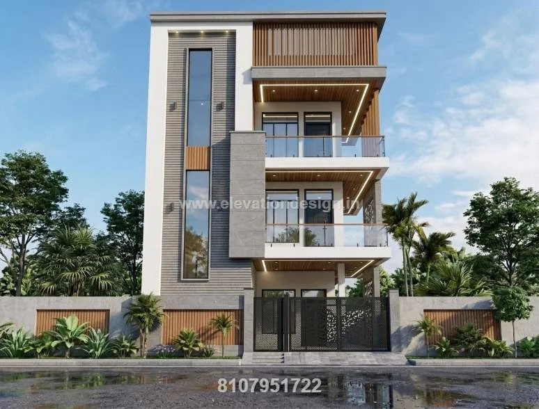 Low cost house front elevation 20 ft